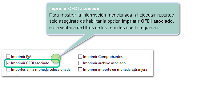 Visualización de los nuevos CFDI en reportes