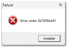 Error modo suspendido