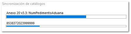 Sincronización de catálogos