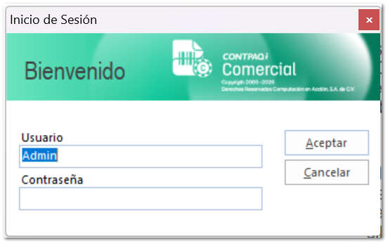 Inicio de sesión nuevo