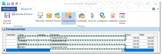 Componentes - comportamiento anterior