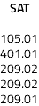 SAT 105.01 401.01 209.02 209.02 209.01