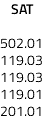 SAT 502.01 119.03 119.03 119.01 201.01